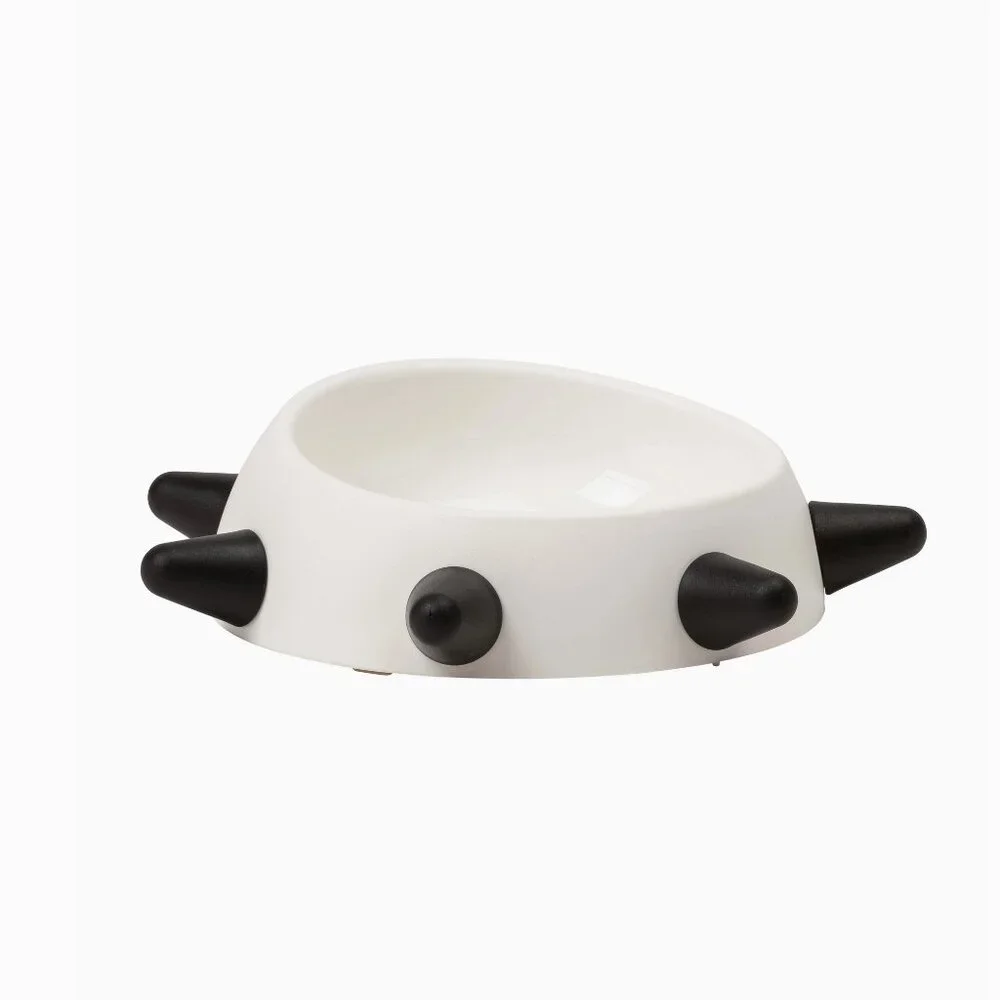 Luxury Eco-Friendly Modern Spiked Inclined Pet Bowl  - Made in Italy